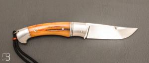   Couteau " Persan " par Philippe Lemonnier - Os cerfé et RWL34 