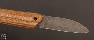 Couteau " Phriction  " de Stéphane Bourrel - Micarta & 14c28N