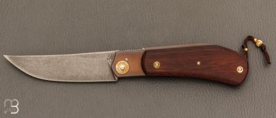   Couteau " Ronin piémontais " par Tony Ruot - Micarta ancien et C130