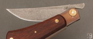    Couteau " Ronin piémontais " par Tony Ruot - Micarta ancien et C130