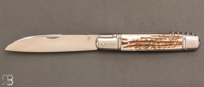 Couteau " Rumilly 4 pièces " par Romain Alvarez - Bois de cerf et RWL34