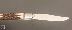 Couteau " Rumilly " custom de Jérôme Bellon - Bois de cerf et RWL34