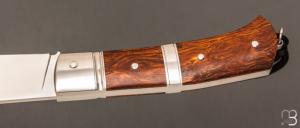   Couteau " Rumilly " par Philippe Lemonnier - Loupe de bois de fer d'Arizona et lame en RWL34 
