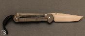 Couteau Sebenza 21 Tanto Small Natural Micarta inlay S21-1212 de Chris Reeve