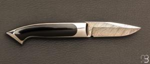    Couteau " Small Méditerranée " par Charles Bennica - Lame damas d'Henry Viallon