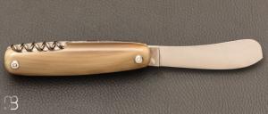   Couteau "Tartineur 2 pièces " par J. Mongin - Corne blonde