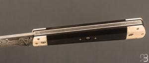   Couteau " Vendavel  " par Solbach Luna - Forge de la lune - Damas et Corne de Zébu / Mammouth