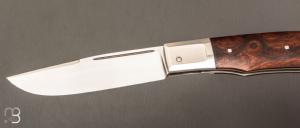  Couteau  "  custom " par Vincent Lafaye - Bois de fer et lame en 14C28N