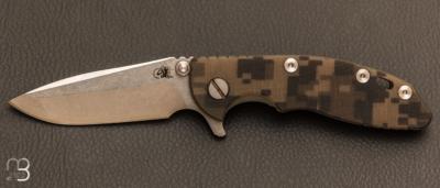 Couteau custom XM-18 Flipper Spanto Digital Camo par Rick Hinderer