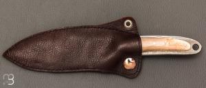   Couteau custom fixe de Hank Knickmeyer- Morse et damas