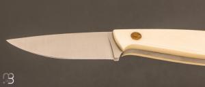 Couteau de cou Enzo Necker micarta blanc 9802