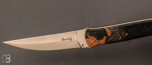   Couteau droit  "  First Edition " par Bud Nealy - S30V et loupe de bouleau stabilisée
