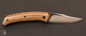  Couteau de poche front flipper par MG Coutellerie Marc George - Micarta et San Maï