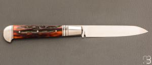   Couteau " Inspiration Issoire/Yssingeaux " par Honoré Vilain - Amber stag et RWL34
