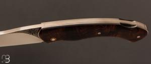 Couteau " lock-back " custom par Silas Coutellerie - Bois de fer et N690Co
