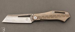  Couteau " DAO frame lock " custom par Torpen Knives - Jérôme Hovaere - Titane et Damax™