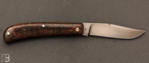  Couteau " custom slipjoint "  par Don Hanson III - Rag Micarta WW2 et lame en W2