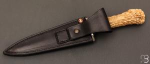  Dague bois de cerf et lame forgée par Jean Paul SIRE