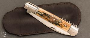    Couteau " Issoire 3 pièces " custom de Jérôme Bellon - Ivoire de mammouth et RWL34