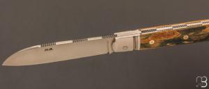  Couteau " Issoire "  de Robert Beillonnet - ivoire de mammouth et RWL-34