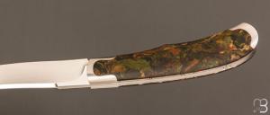  Couteau " Mini-Mix " pliant artisanal de Cyril Kalisz - Rag Micarta et RWL34
