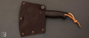 Mini hachette de camp faite main par Frédéric Marchand - XC75 et Noyer