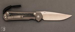  Couteau  "  Sebenza 31 Large Black Micarta inlay  " L31-1200 de Chris Reeve 