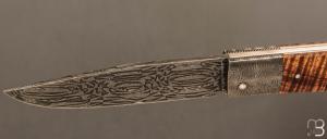 Couteau  " Talar XXL " de Anthony Brochier - Tasmanian blackwood et lame damas