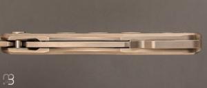 Couteau  "  Vision R " WE KNIFE Snecx design - Gray Silver Titanium, Silver Bead Blasted