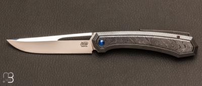 Couteau "  Oleg " flipper Titanium et Tismascus de Justus Knives