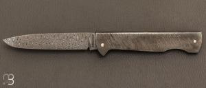  Couteau " Basic " slipjoint custom par Anthony Brochier - Damas