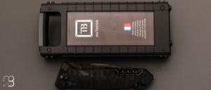 Couteau pliant C.A.C. Serration Armée Française - PA6 FV Noir toxifié