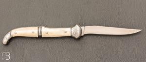 Couteau " Châtellerault 12cm "  de Robert Beillonnet - Bois de renne et RWL34 