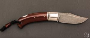  Couteau " Cim Bowie "  custom lock-back par Raphaël Durand - Micarta vintage et RWL-34