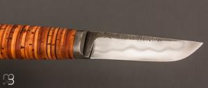 Couteau " F  " droit en écorce de Bouleau de Frédéric Maschio