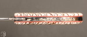 Couteau  "  Fidel " de poche manche en pomme de pin stabilisé par Citadel Dep Dep