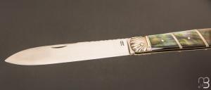  Couteau "Interprétation du Violon" par Romain Alvarez - Nacre noire