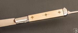    Couteau " Issoire 2 pièces " par Romain Alvarez - RWL34 et ivoire de mammouth