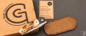 Couteau " Jinbei " custom de Gaël Chevalier - Ivoire de mammouth et RWL34