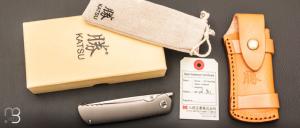  Couteau de poche Katsu - ZK01 - Titane sablé et ZDP-189