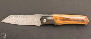   Couteau " Krypto  " de Rémi Lavialle - Lame de Feu - Mammouth et Damasteel