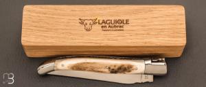 Couteau Laguiole en Aubrac 12 cm manche en ivoire de mammouth