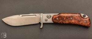 Couteau " Le Destin " par Éric Parmentier - Loupe d'amboine