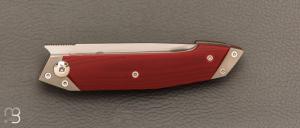   Couteau " Liner lock " custom par Samuel Jugieau - G10 et lame en RWL34
