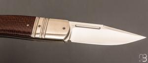   Couteau " Lock back"  par Stéphane Espi - Micarta et lame en RWL34