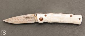  Couteau MC33MD par Mcusta - Corian et Rainbow damascus - Limited Edition