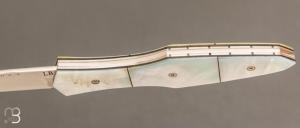   Couteau " Magna Pinna " fait main par Laraud Blade  - Nacre et 14C28