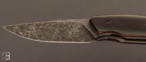 Couteau  "  Mastard " custom par Christophe Arbogast - Micarta et lame en 90MCV8