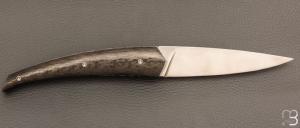   Couteau " ORCA " pliant par l'Atelier Les 2 Diables - Fibre de carbone et 14c28n