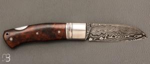  Couteau " Ork " custom lock-back par Raphaël Durand - Damas de Samuel Lurquin